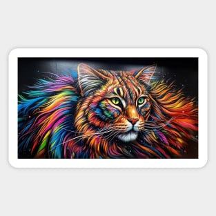 Graffiti Cat  Art Sticker